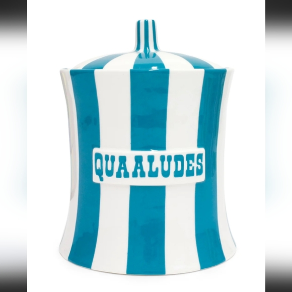 Jonathan Adler Vice Canister QUAALUDES in Teal New in Box - Picture 1 of 2